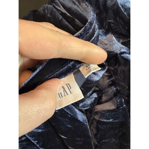 GAP Blue Velvetcore‎ Round Neck Top Whimsical Vintage Insp. Clean Girl L Or XL - Picture 5 of 5